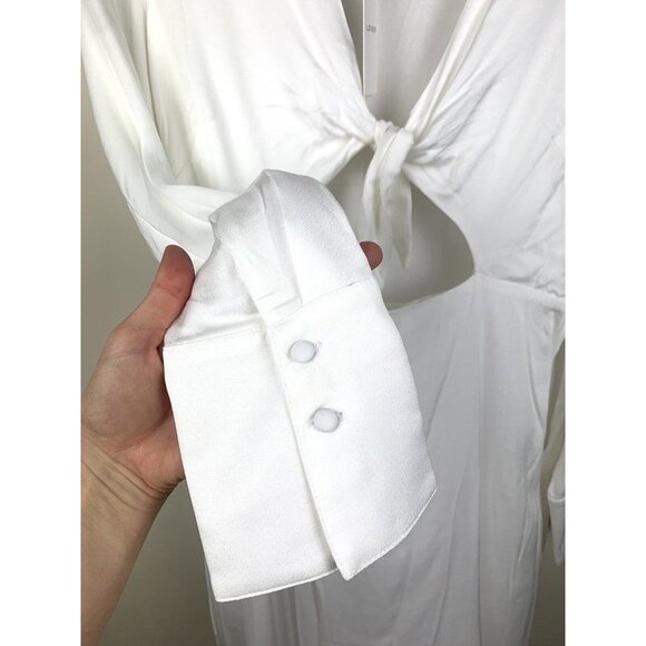 NWT! LOVER Moda Tie Front Mini Dress White Size 6 - Picture 7 of 14